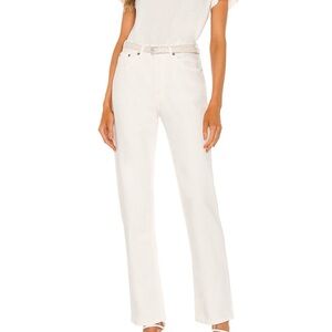 Agolde Straight Leg Jeans in Ecru Cream